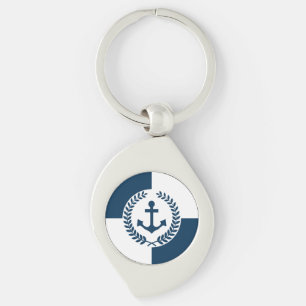 Nautical themed design key ring