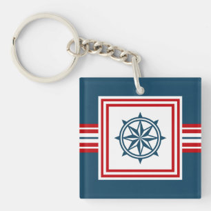 Nautical themed design key ring