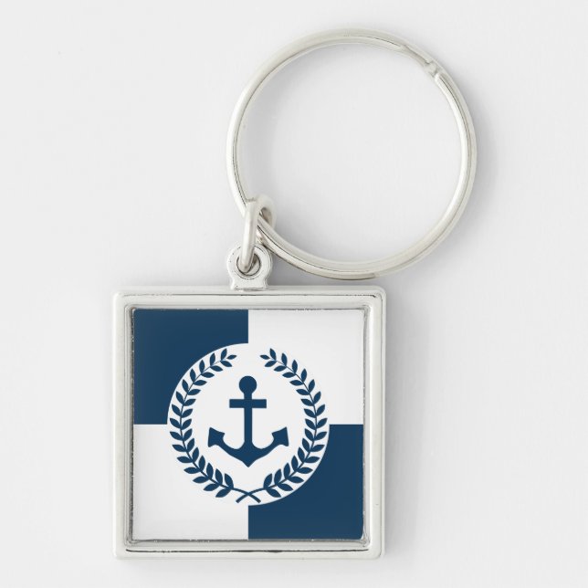 Nautical themed design key ring (Front)