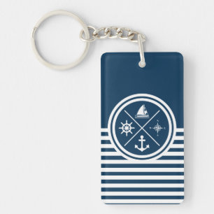 Nautical themed design key ring