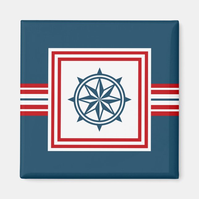 Nautical themed design magnet (Front)