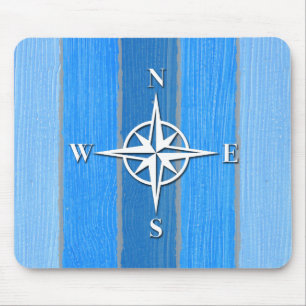 Nautical themed design mouse pad