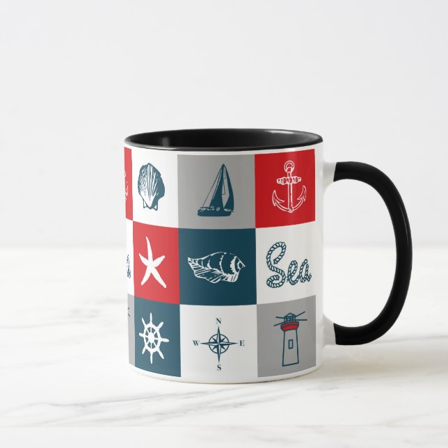 Nautical themed design mug (Right)