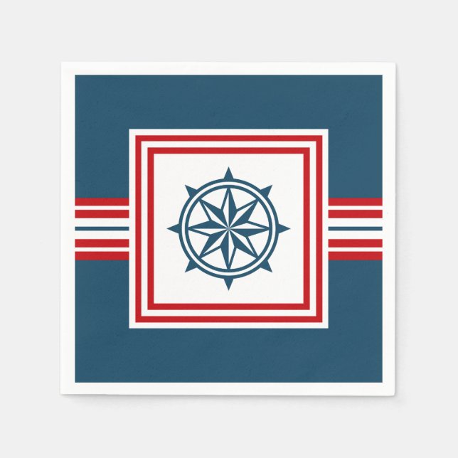Nautical themed design napkin (Front)