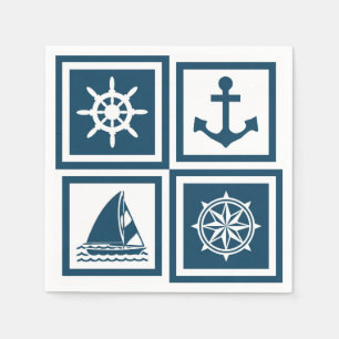 Nautical themed design napkin