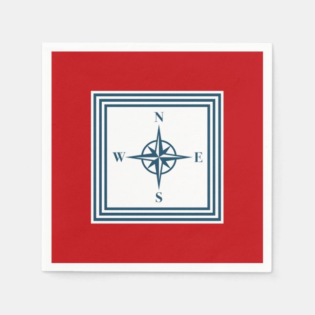 Nautical themed design napkin (Front)