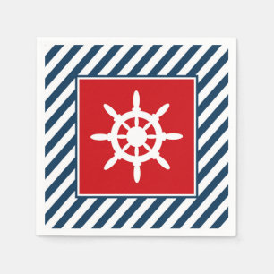Nautical themed design napkin