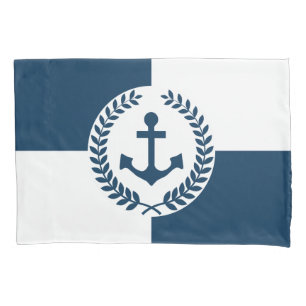 Nautical themed design pillowcase