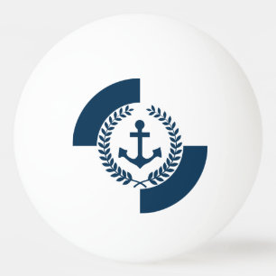 Nautical themed design ping pong ball