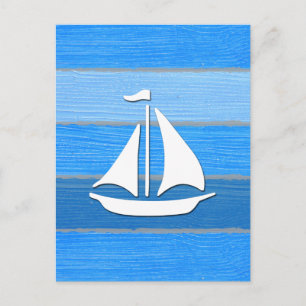 Nautical themed design postcard
