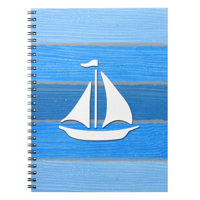 Nautical themed design spiral notebook (Front)