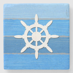 Nautical themed design stone coaster