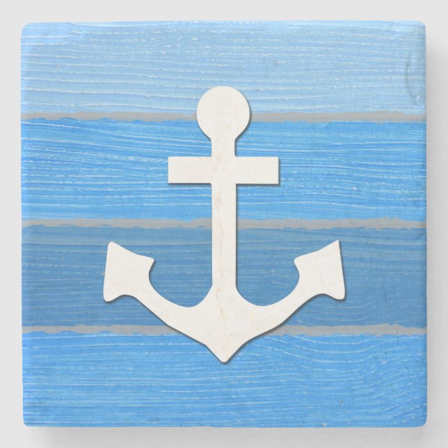 Nautical themed design stone coaster (Front)