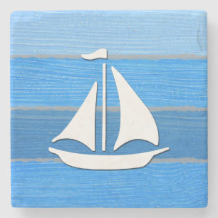 Nautical themed design stone coaster