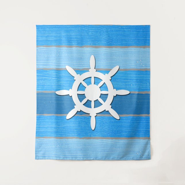 Nautical themed design tapestry (Front)
