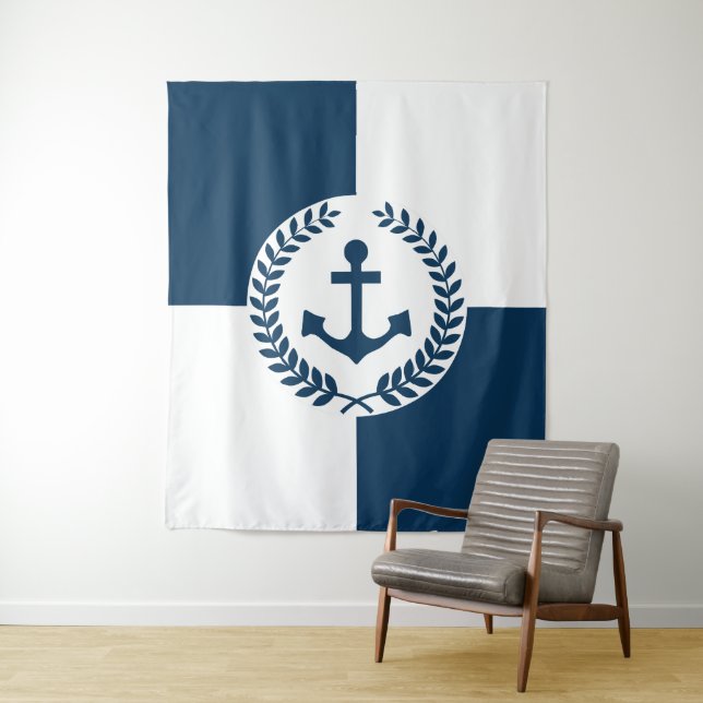 Nautical themed design tapestry (In Situ)