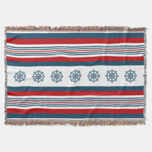 Nautical themed design throw blanket