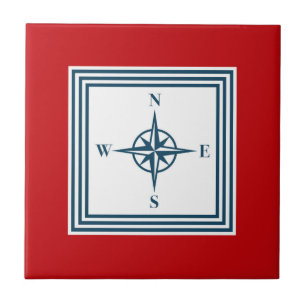 Nautical themed design tile