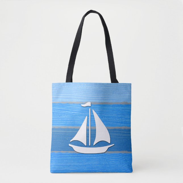 Nautical themed design tote bag (Front)