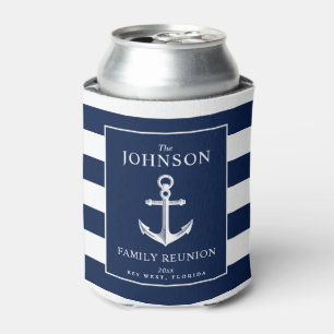 Nautical Themed Family Reunion Anchor Can Cooler