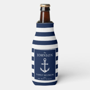 Nautical Themed Family Reunion Anchor Customised Bottle Cooler