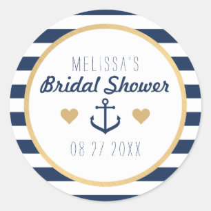 Nautical Themed Favour Stickers - Bridal Shower