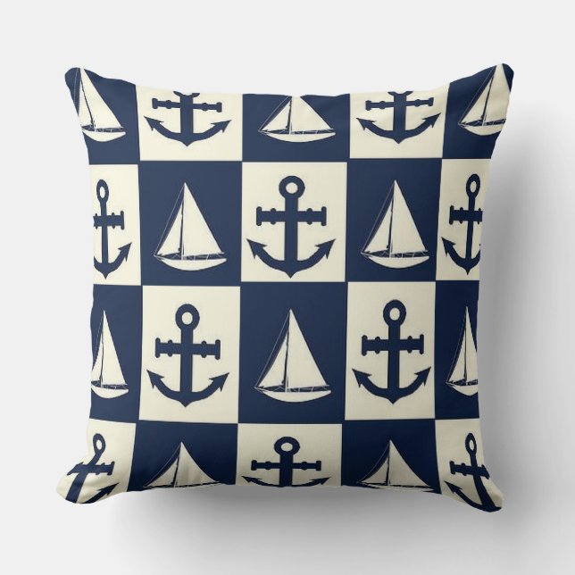 "Nautical" THROW PILLOW (Front)