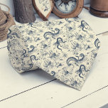 Nautical Toile Custom Necktie<br><div class="desc">This custom necktie features a classic nautical toile pattern,  perfect for adding a touch of seaside charm to any outfit. Ideal for dads,  groomsmen,  or anyone who loves the ocean.</div>