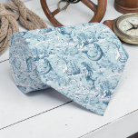 Nautical Toile Custom Necktie<br><div class="desc">This custom necktie features a classic nautical toile pattern,  perfect for adding a touch of seaside charm to any outfit. Ideal for dads,  groomsmen,  or anyone who loves the ocean.</div>
