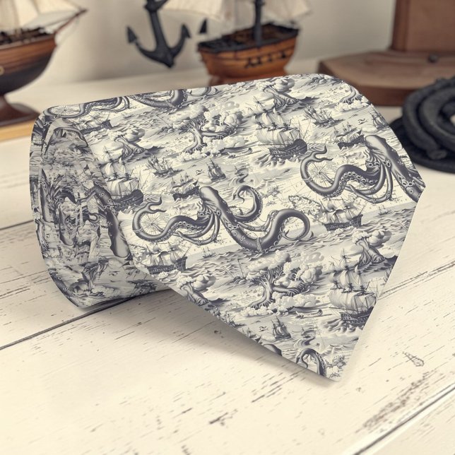 Nautical Toile Custom Necktie (Creator Uploaded)