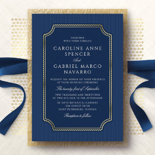 Nautical Traditional Wedding Invitation