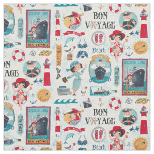 Nautical Travel Cruise Cute   Fabric