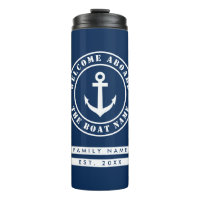 Nautical travel thermal tumbler mug for sailor