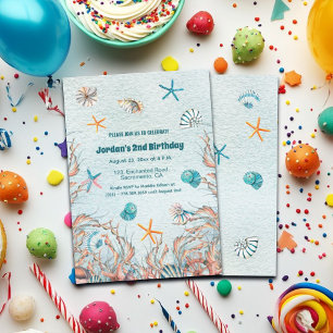 Nautical Under the Sea 2nd Birthday Invitation