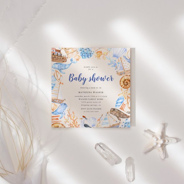 Nautical Under The Sea Baby Shower Invitation (Creator Uploaded)