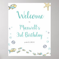 Nautical Under The Sea Welcome To 3rd Birthday
