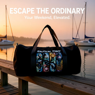 Nautical Vibes Marine Elements  Duffle Bag