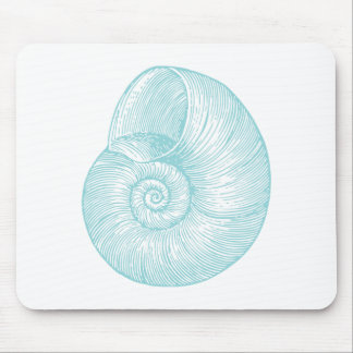 Nautical Vintage Marine Seashell Mouse Pad