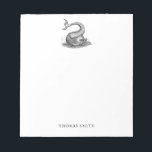 Nautical Vintage Sea Monster Fish Boat Personal Notepad<br><div class="desc">This personalised nautical note pad features a vintage image of a fish or sea monster and your name of choice. Perfect for any lover of the sea,  boating or fishing.</div>