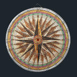 Nautical Vintage Ship’s Compass Navigator Sailing Dartboard<br><div class="desc">Beautiful vintage compass design is ideal for sailing and fishing fanatics.</div>
