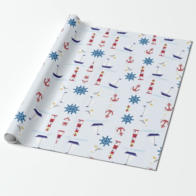 nautical-wallpaper-background-paper wrapping paper (Unrolled)