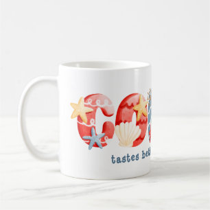 Nautical Watercolor Coffee Slogan Mug