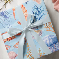 Nautical Watercolor Pattern: Coral Reef Delights