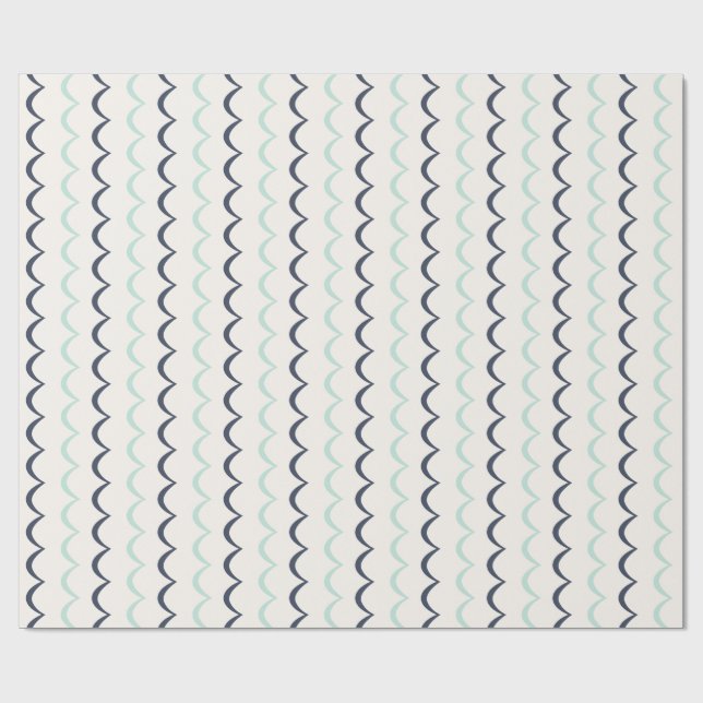 Nautical Waves Wrapping Paper (Flat)