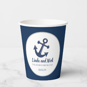 Nautical Wedding Anchor Paper Cups