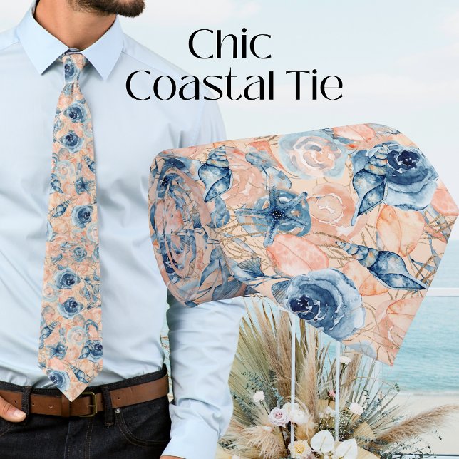 Nautical Wedding Beach Sea Shell Flowers  Tie (Creator Uploaded)