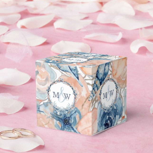 Nautical Wedding Beach Seashell Flowers  Favour Box (Wedding)