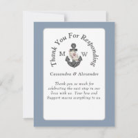 Nautical Wedding Floral Anchor Navy Blue White