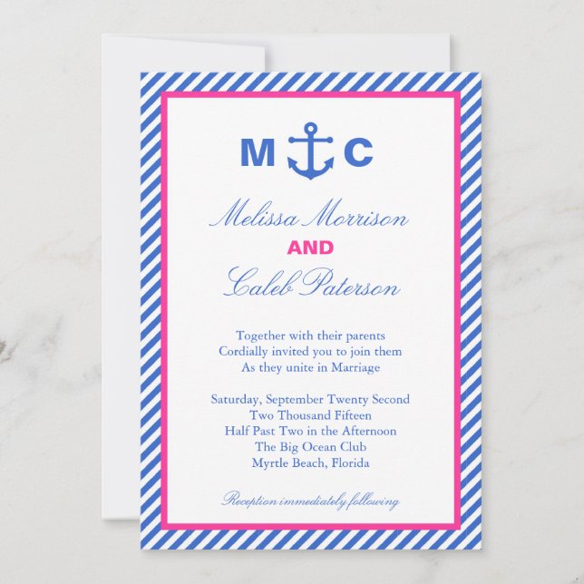 Nautical Wedding Invitation (Front)