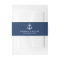 Nautical Wedding Invitation Belly Band / Navy